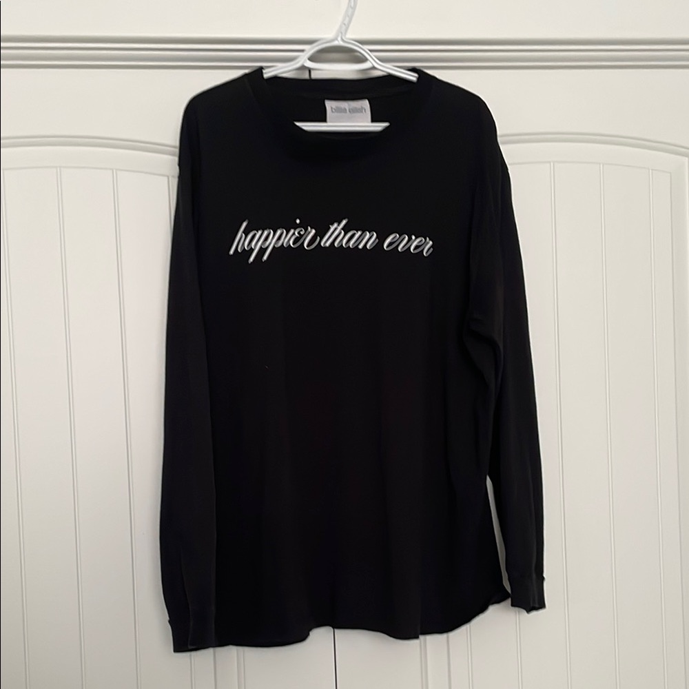 Black Long Sleeve Tee - Happier Than Ever Billie Eilish